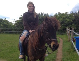 Riding an Icelandic Pony